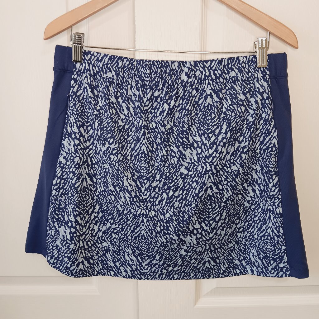 J. Mclaughlin Women's Navy Blue/Blue Beatriz Spot Palm Spring Skort Size L